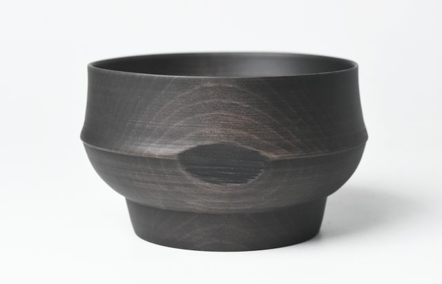 iiDA Woodturning 4G　丼 モッコク（鉄媒染）/ウレタン（飯田康恵）