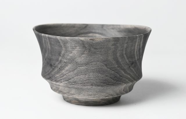 iiDA Woodturning 1AE　椀 アカメガシワ（鉄媒染）/ウレタン（飯田康恵）