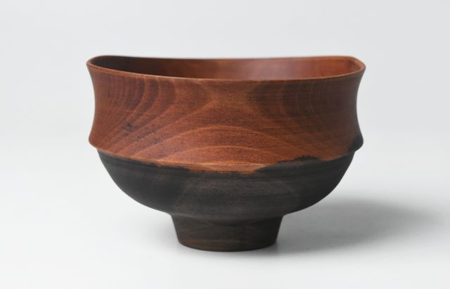 iiDA Woodturning 1AL　椀 モッコク（鉄媒染）/ウレタン（飯田康恵）