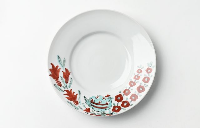 九谷青窯 88 色絵6寸皿