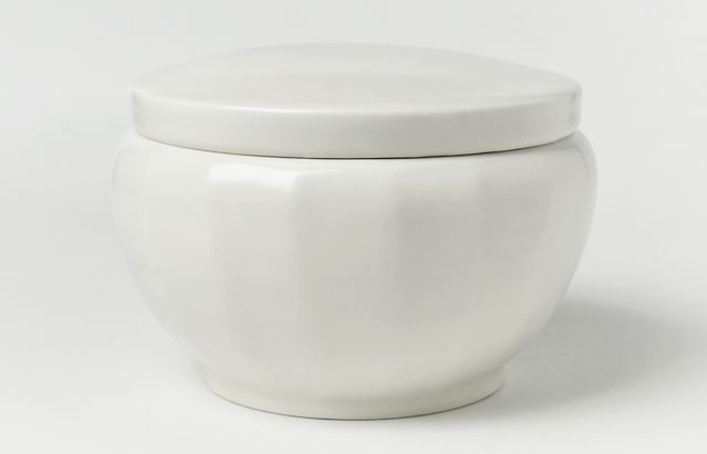 鈴木重孝 43 黄白磁釉蓋付外鎬壺