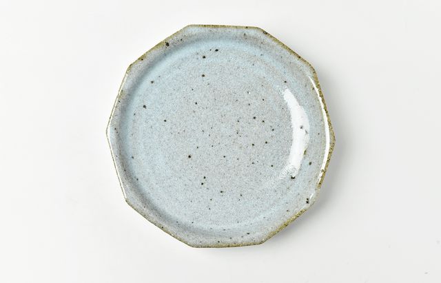 古賀雄二郎 十角深皿5寸 藁灰釉【H】
