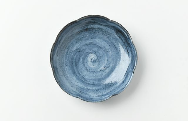 松葉勇輝 15　瑠璃輪花皿　