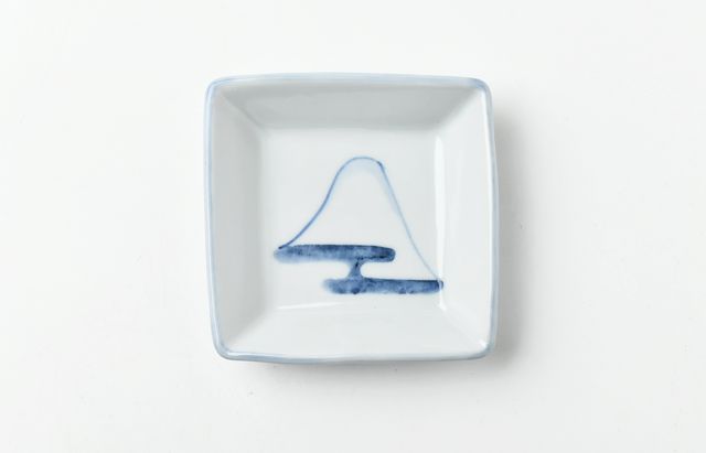 花田 角小皿 遠山