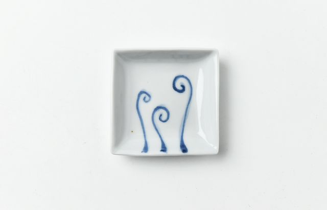 花田 豆皿 わらび