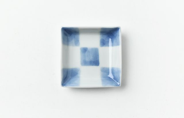 花田 豆皿 市松