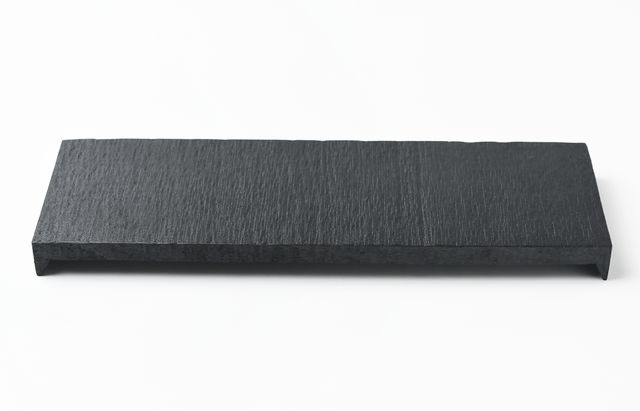 後藤睦 13　脚付き長皿小 黒漆（サクラ）