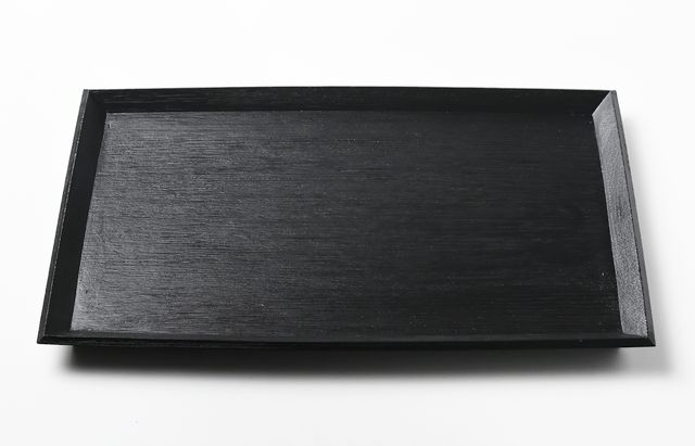 熊川栄司 11B　松角小盆 漆塗（黒）