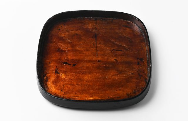 熊川栄司 12　桐小盆 金箔貼/漆塗（黒）