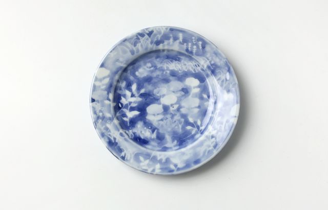 新城文香 2C　リム皿「裏庭」 S 