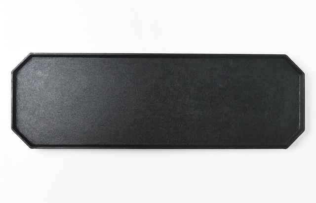 蝶野秀紀 123　八角長手盆 黒S 和紙貼