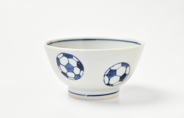 海野裕 ご飯茶碗 サッカー