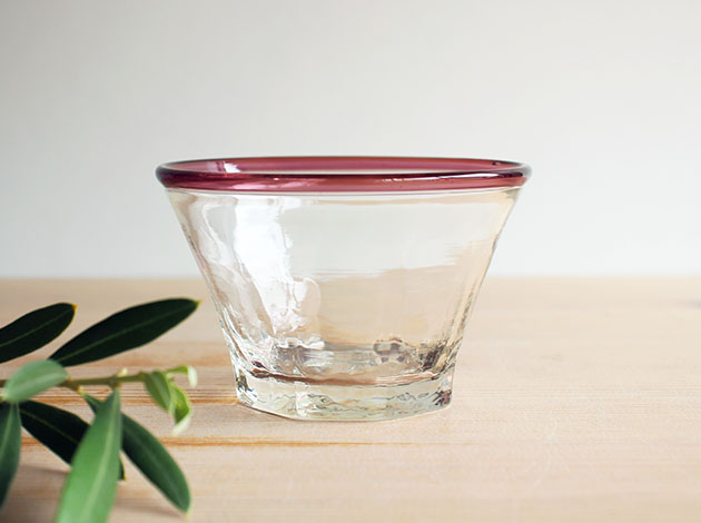 伊藤嘉輝　八角小鉢　ふち紫