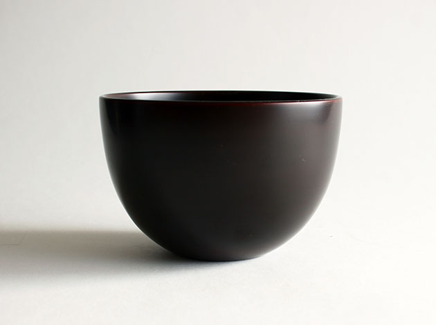 小林慎二　まゆ椀（中）　赤溜