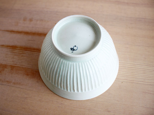 阿部春弥 白磁しのぎ麺鉢