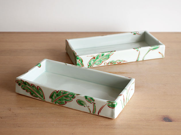 古川桜 草木長方箱鉢