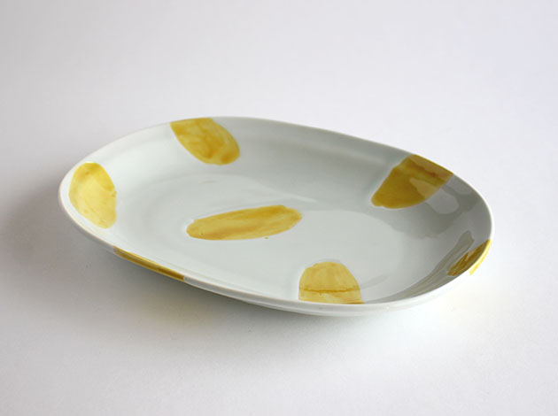 古川桜 黄斑だ円皿