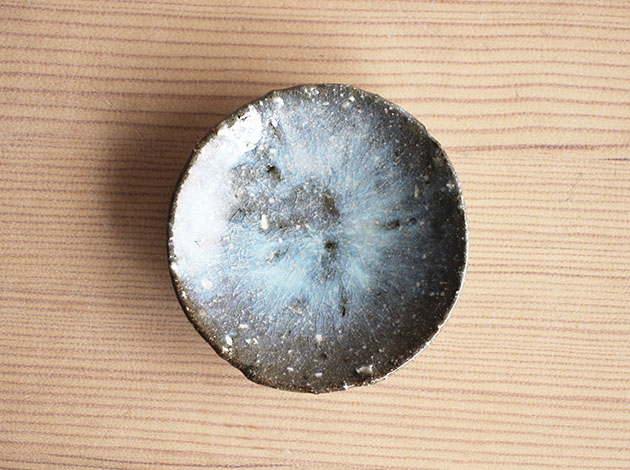 長谷川奈津　林檎灰釉豆皿