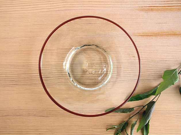 平岩愛子　口巻きモール5寸平皿　紫