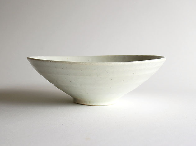 村木雄児　白磁6寸鉢