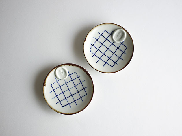 大塚温子　シーリングスタンプモチーフ豆皿