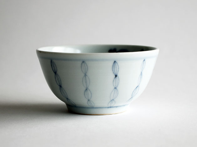 清水なお子　葉文つなぎこども飯碗