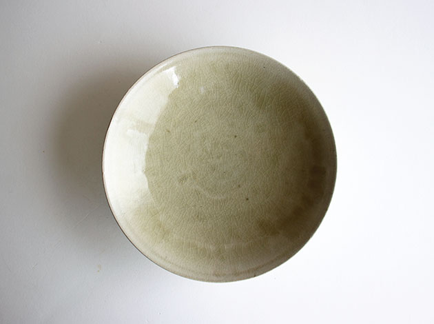 竹本ゆき子　灰釉7寸浅鉢