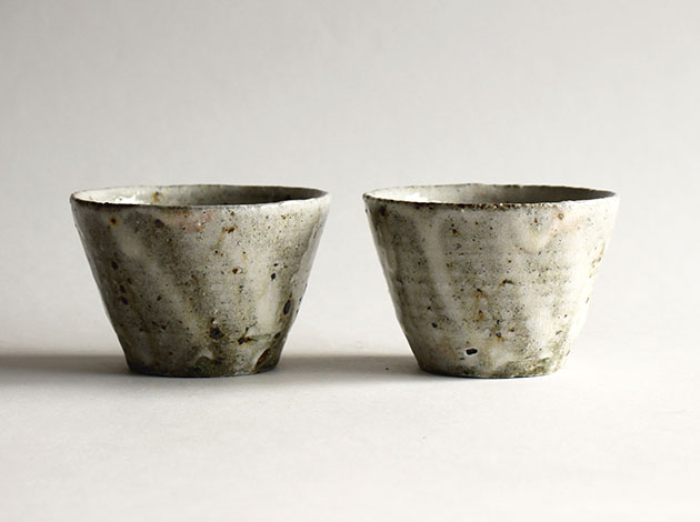 馬野真吾　そばちょこ（大） 樫灰釉