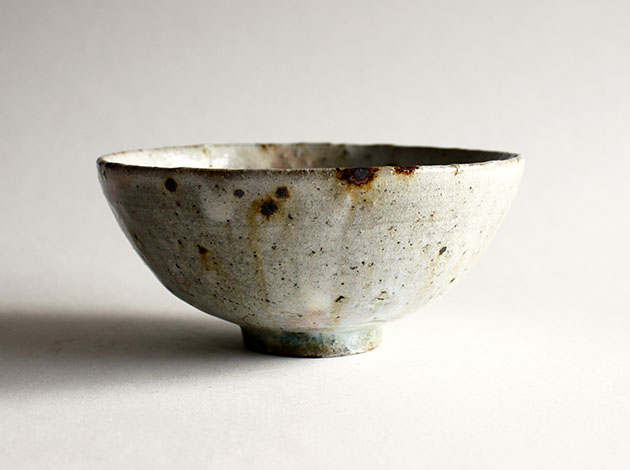 馬野真吾　飯碗　メロン灰釉