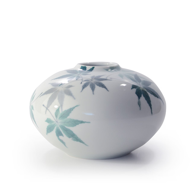 染付楓文壺  作家「本多亜弥」