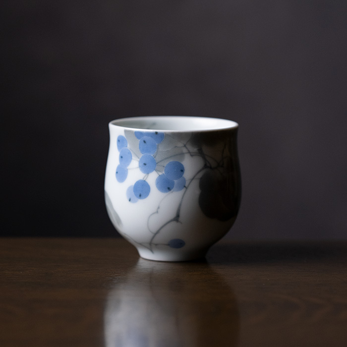 染付湯呑　陶芸作家　本多亜弥