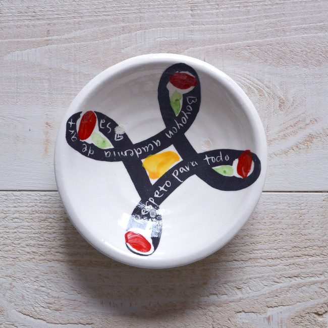 和食器　色絵Plate（ブーメラン）  作家「吉岡萬理」