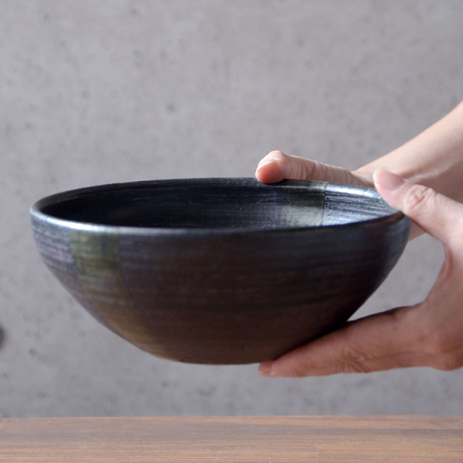 和食器　鉄彩丸鉢（大）　作家「吉岡萬理」 