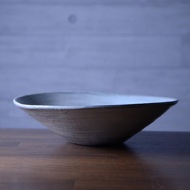 刷毛目楕円鉢 作家「吉岡萬理」