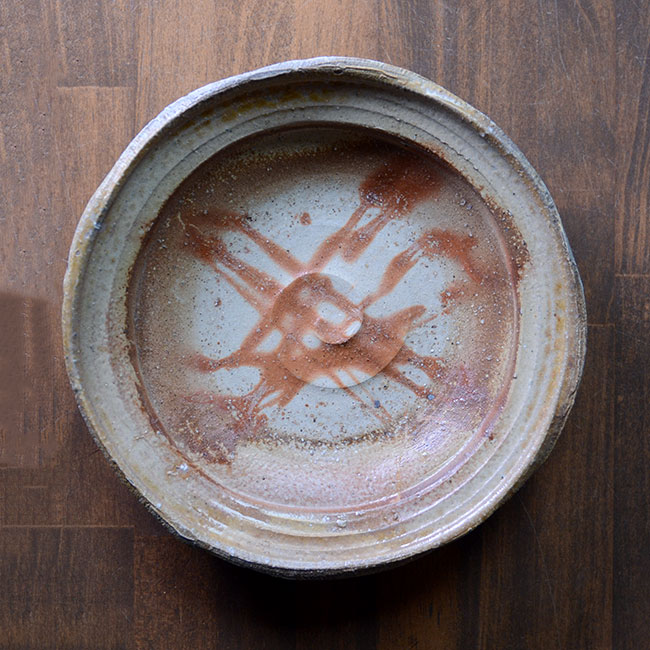 備前焼緋襷皿（CR-003）　作家「クリストファーレイヴェンホール」