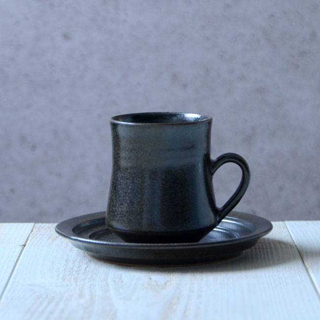 梟釉カップ&ソーサー 作家「見野大介」