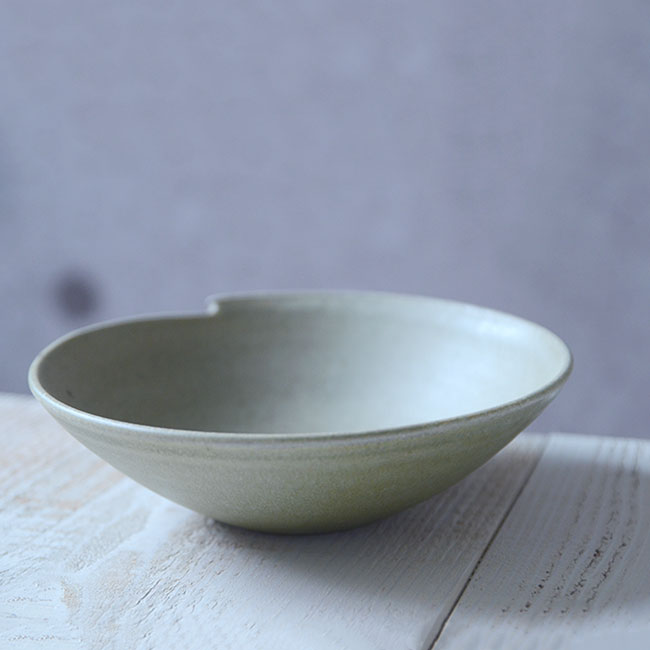 翠釉勾玉鉢5寸 作家「見野大介」 