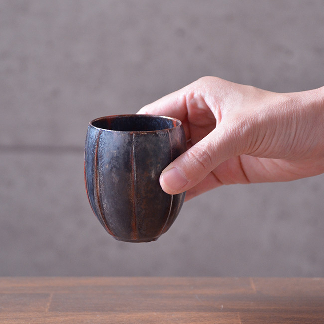 和食器　覆黒鎬湯呑　 作家「中村譲司」