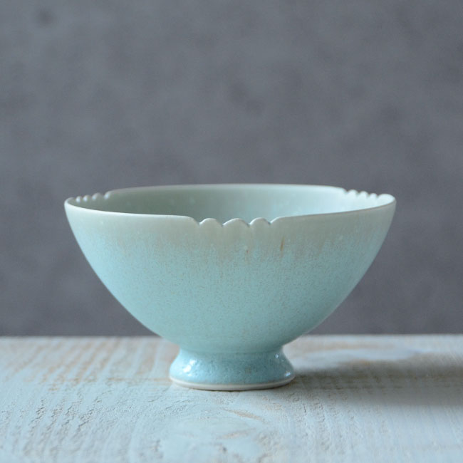 和食器　白翠飯碗　 作家「中村譲司」