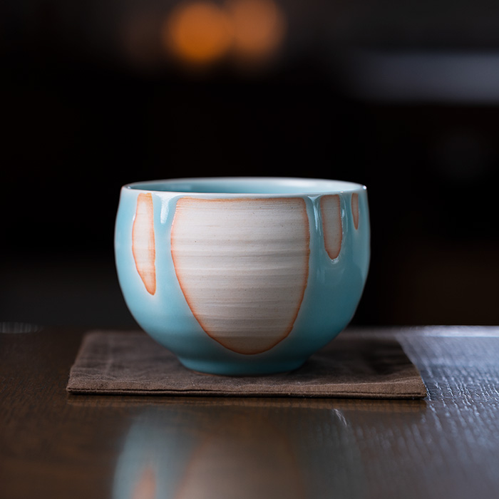 珠光青磁抹茶碗（IH-046） 作家「市川博一」