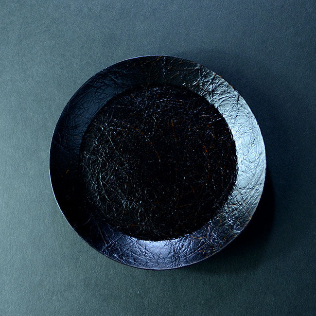 乾漆銘々皿　作家「野口健」