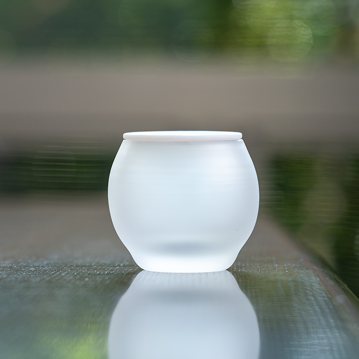 大変珍しい☆ガラス呼び継☆抹茶碗「茜」