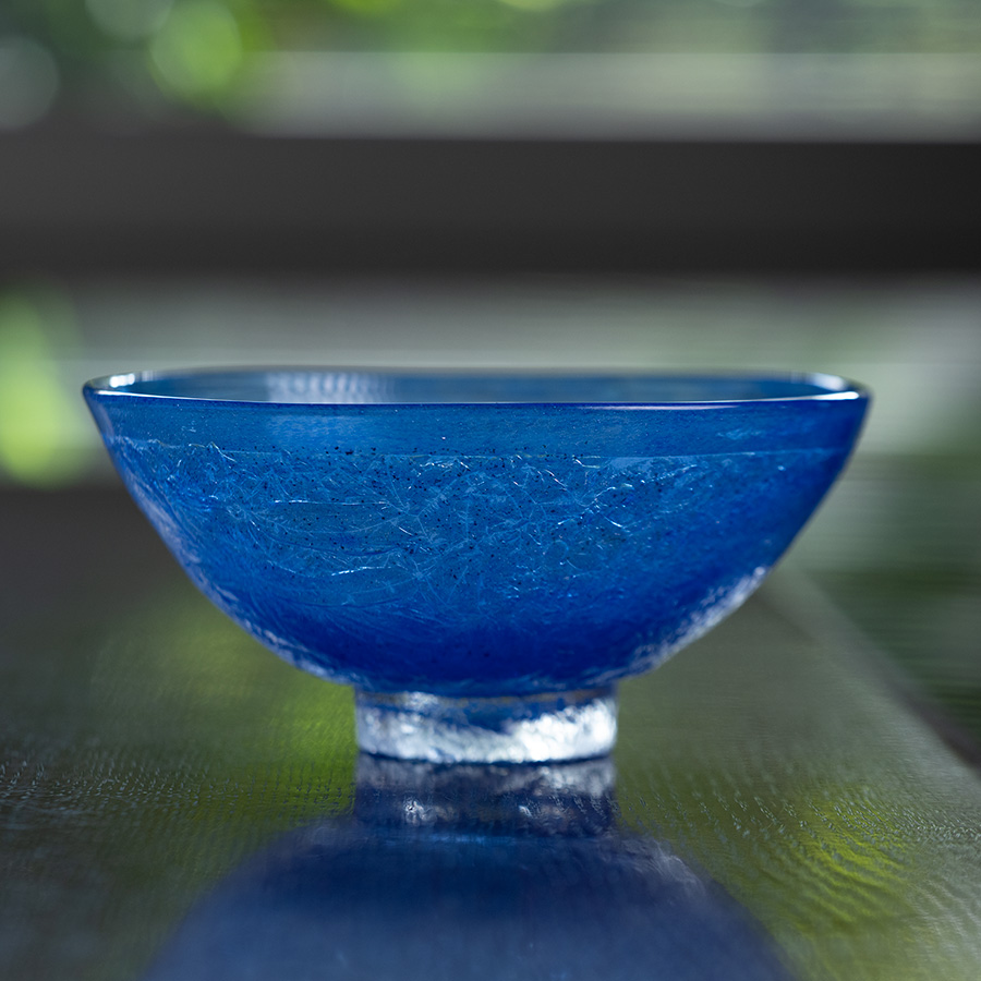 ガラス　抹茶碗　　作家