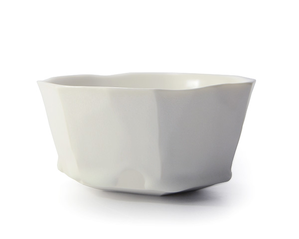 和食器　白磁面取小鉢　作家「竹内紘三」