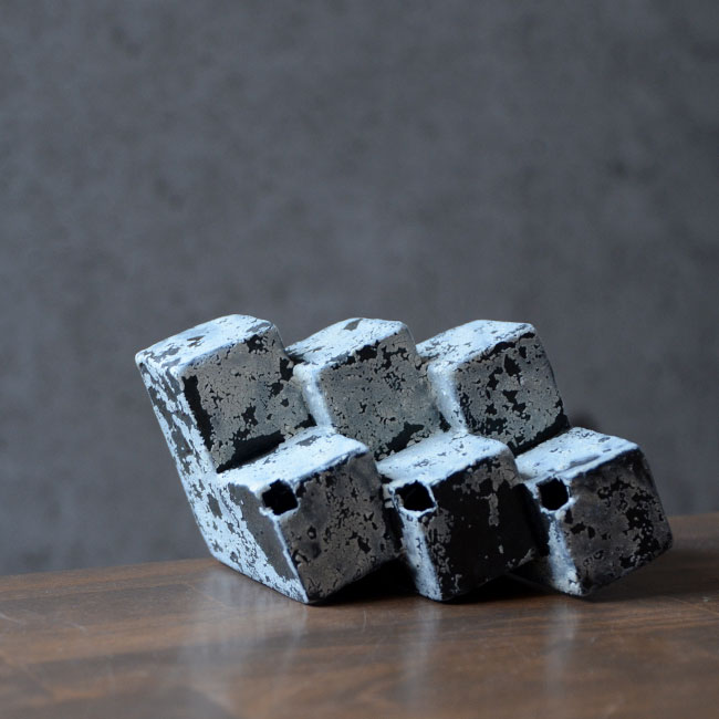 白化粧花器 No.1　作家「竹内紘三」