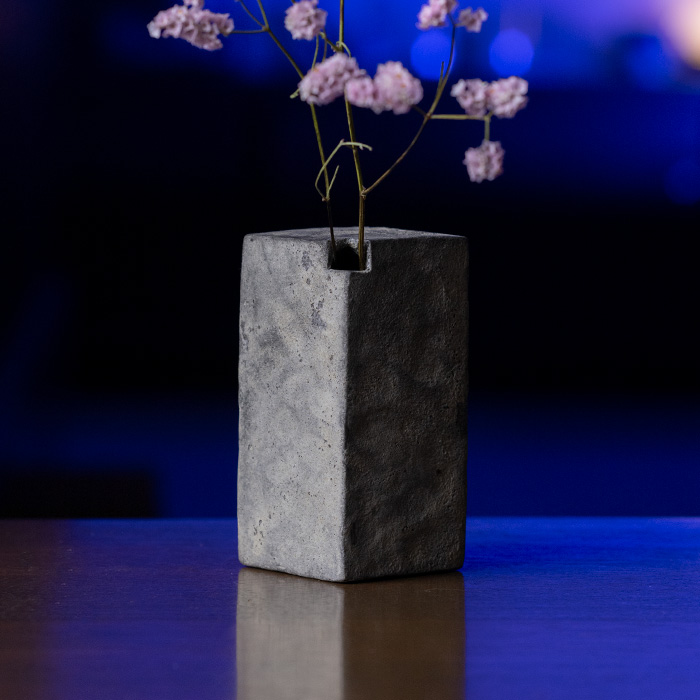 黒土花器 (KT-293)　作家「竹内紘三」