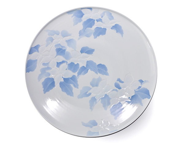 染付彫山法師文大鉢(共箱付) 作家「本多亜弥」