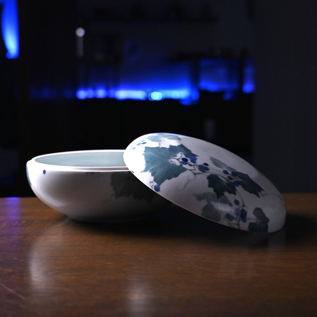 染付皿　陶芸家
