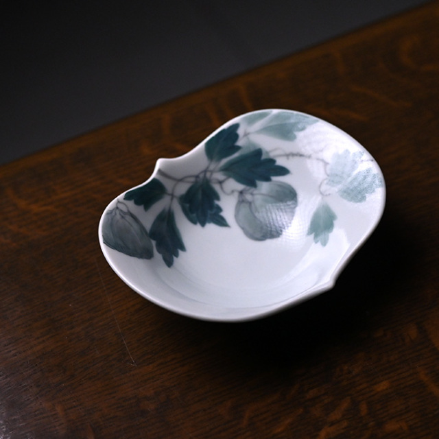陶芸 染付小鉢「風船葛」(AH-213) 作家「本多亜弥」