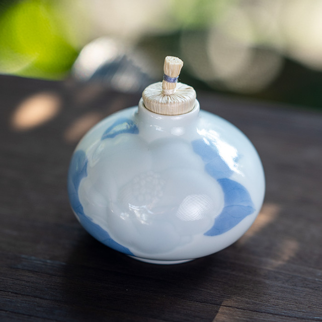 振出 | 染付彫振出「椿」(AH-232) 作家「本多亜弥」